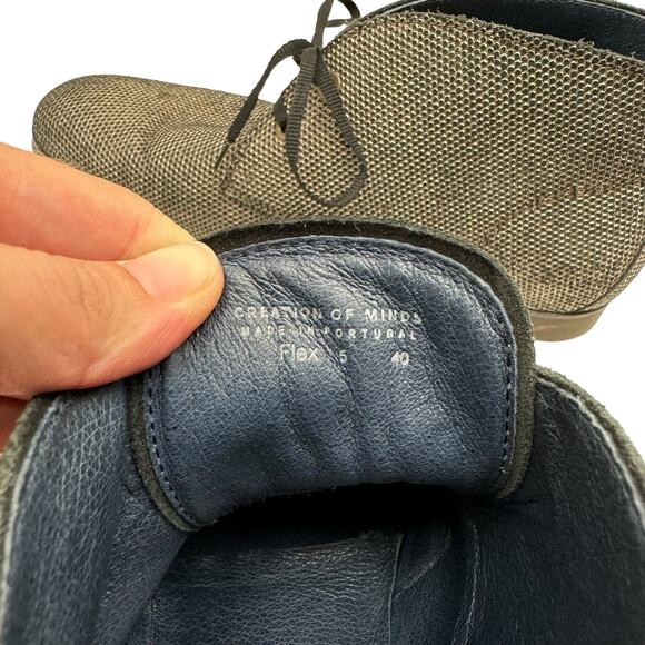 COM Creation of Minds Flex Metallic Silver Gunmetal Lace Up Ankle Chukka Boots - Picture 9 of 11